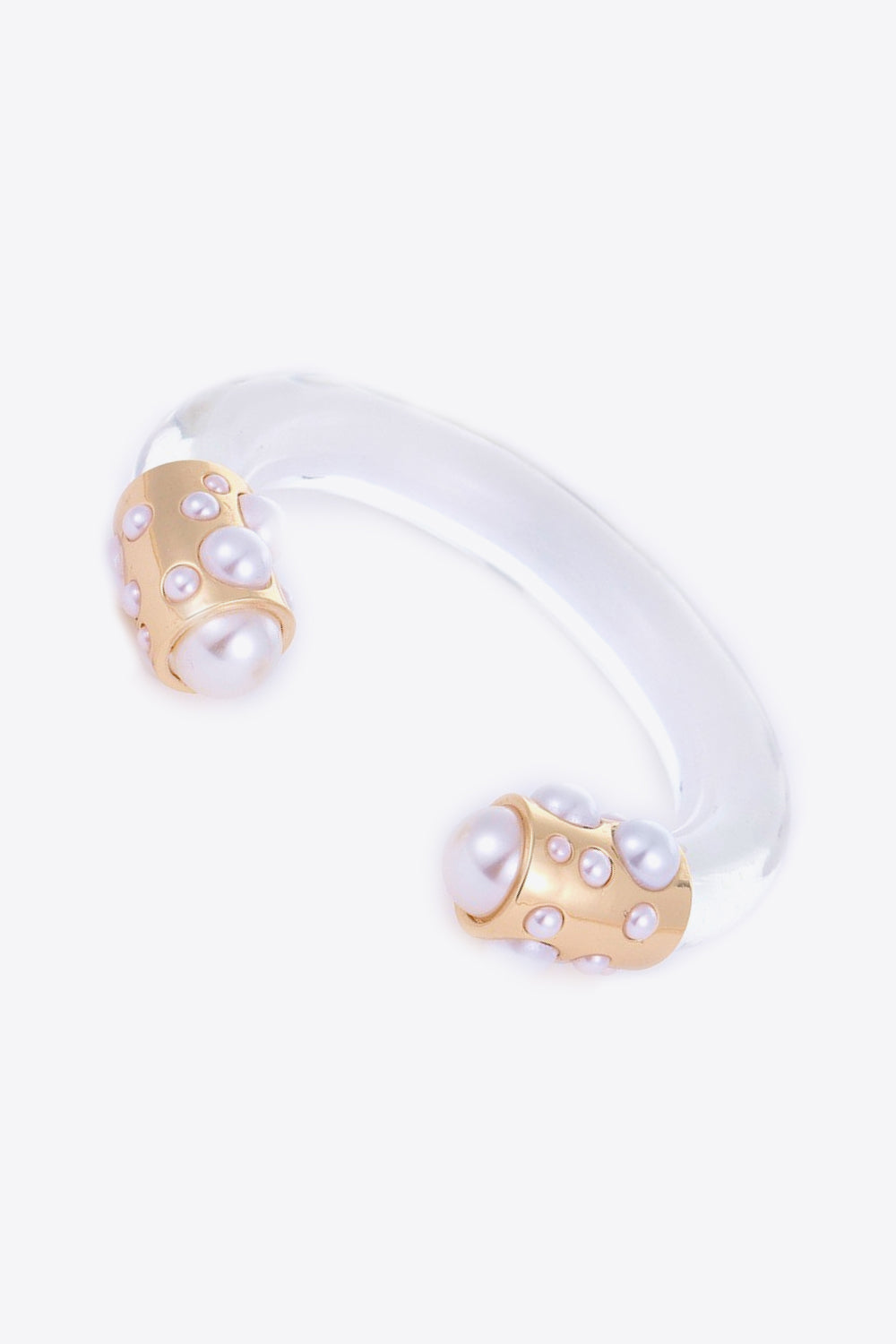 Inlaid Pearl Open Bracelet