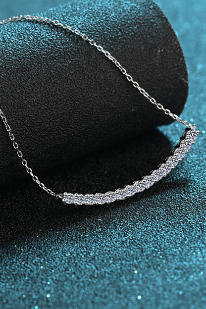 Sterling Silver Curved Bar Necklace