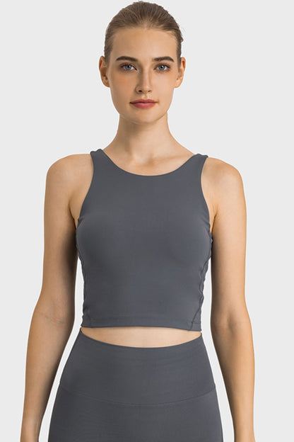 Millennia Feel Like Skin Highly Stretchy Cropped Sports Tank