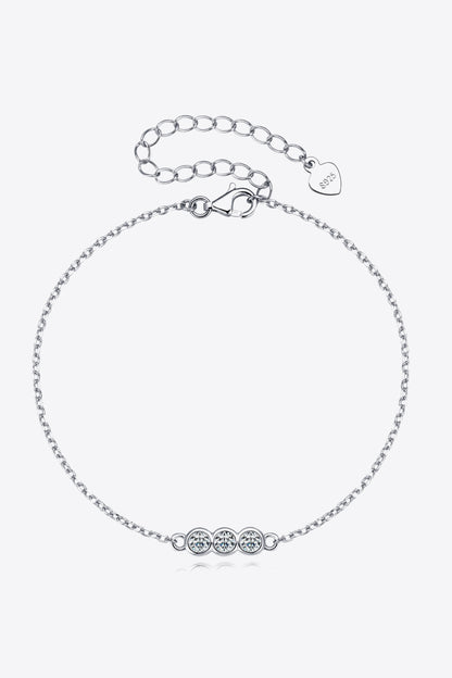 Adored Moissanite 925 Sterling Silver Bracelet