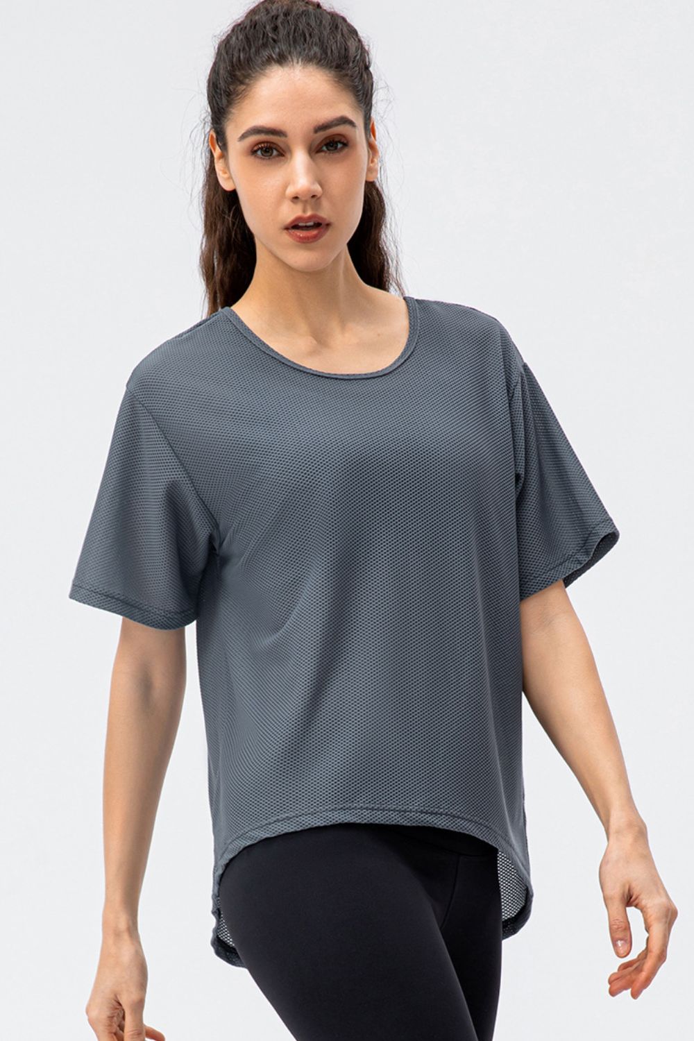 Round Neck Short Sleeve Active Tee