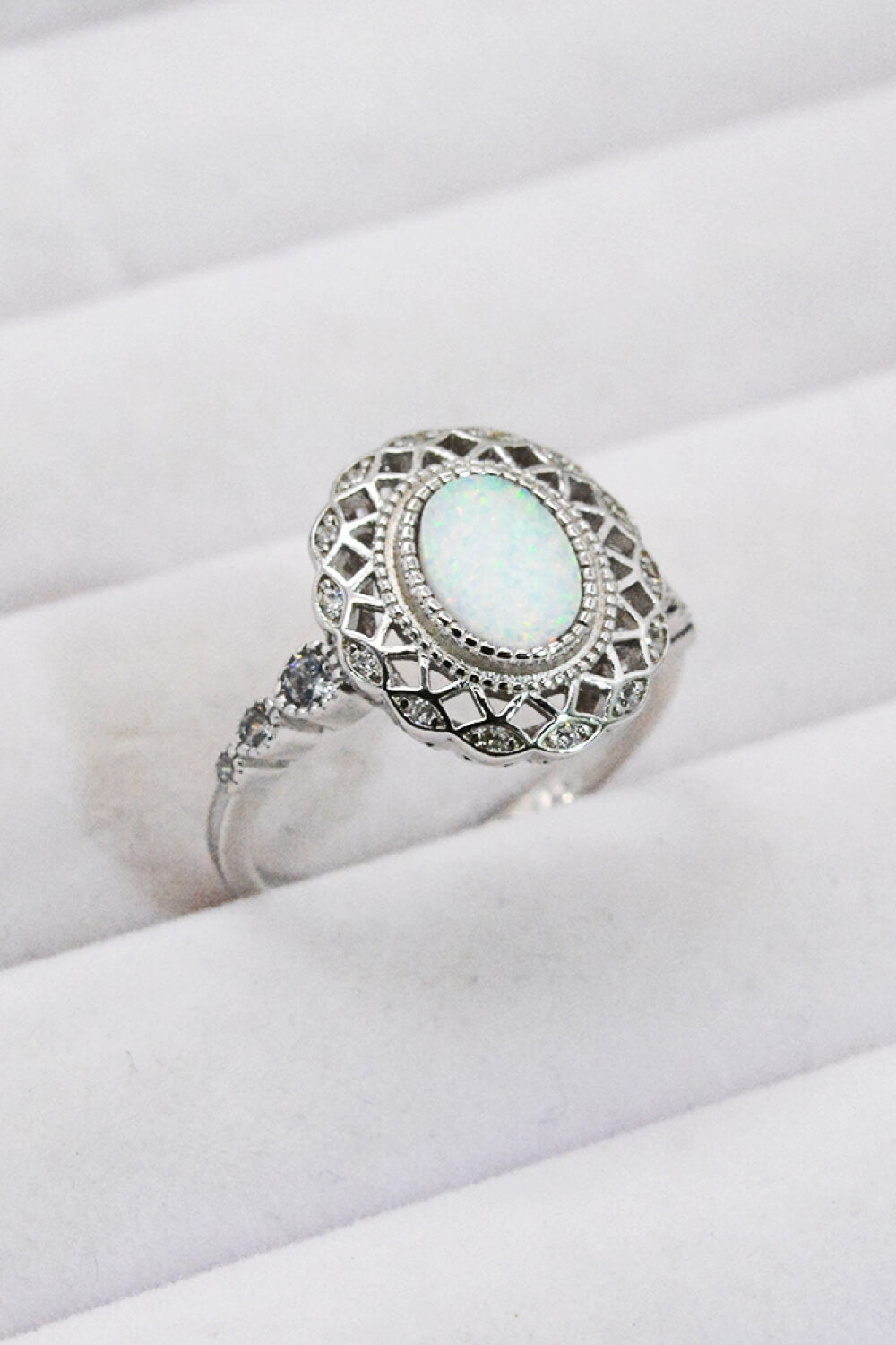 Feeling The Love 925 Sterling Silver Opal Ring