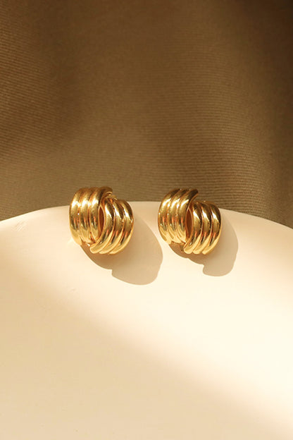 Line Design Stud Earrings