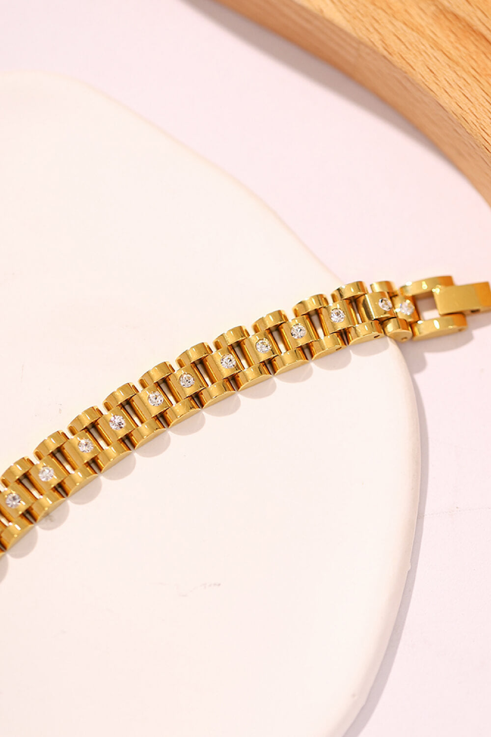 18K Gold-Plated Stainless Steel Zircon Bracelet