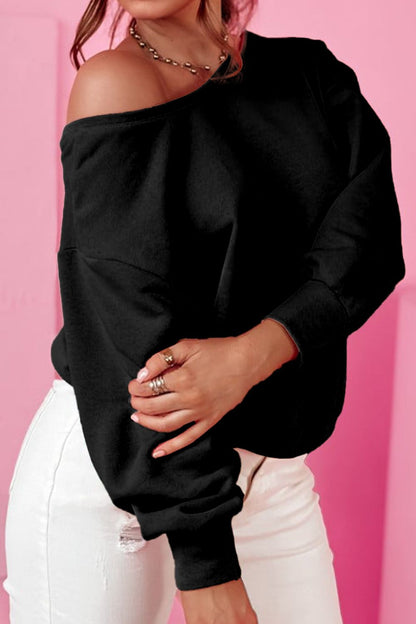 Bow Round Neck Long Sleeve Sweatshirt