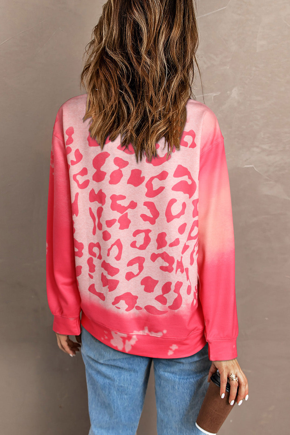 Printed Round Neck Dropped Shoulder Sweatshirt