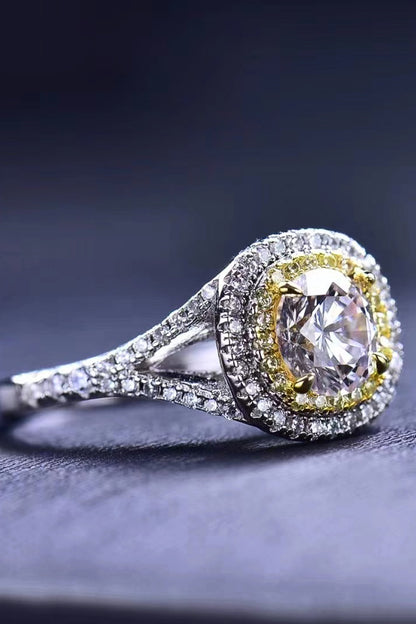 Two-Tone 1 Carat Moissanite Ring