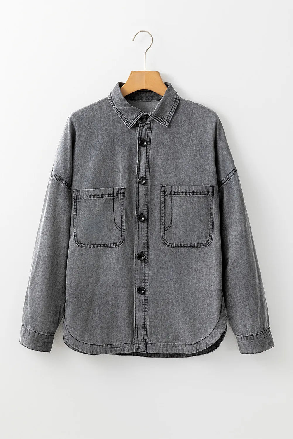 Button Up Long Sleeve Denim Jacket