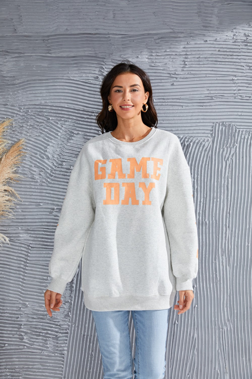 GAME DAY Long Sleeve Round Neck Sweatshirt