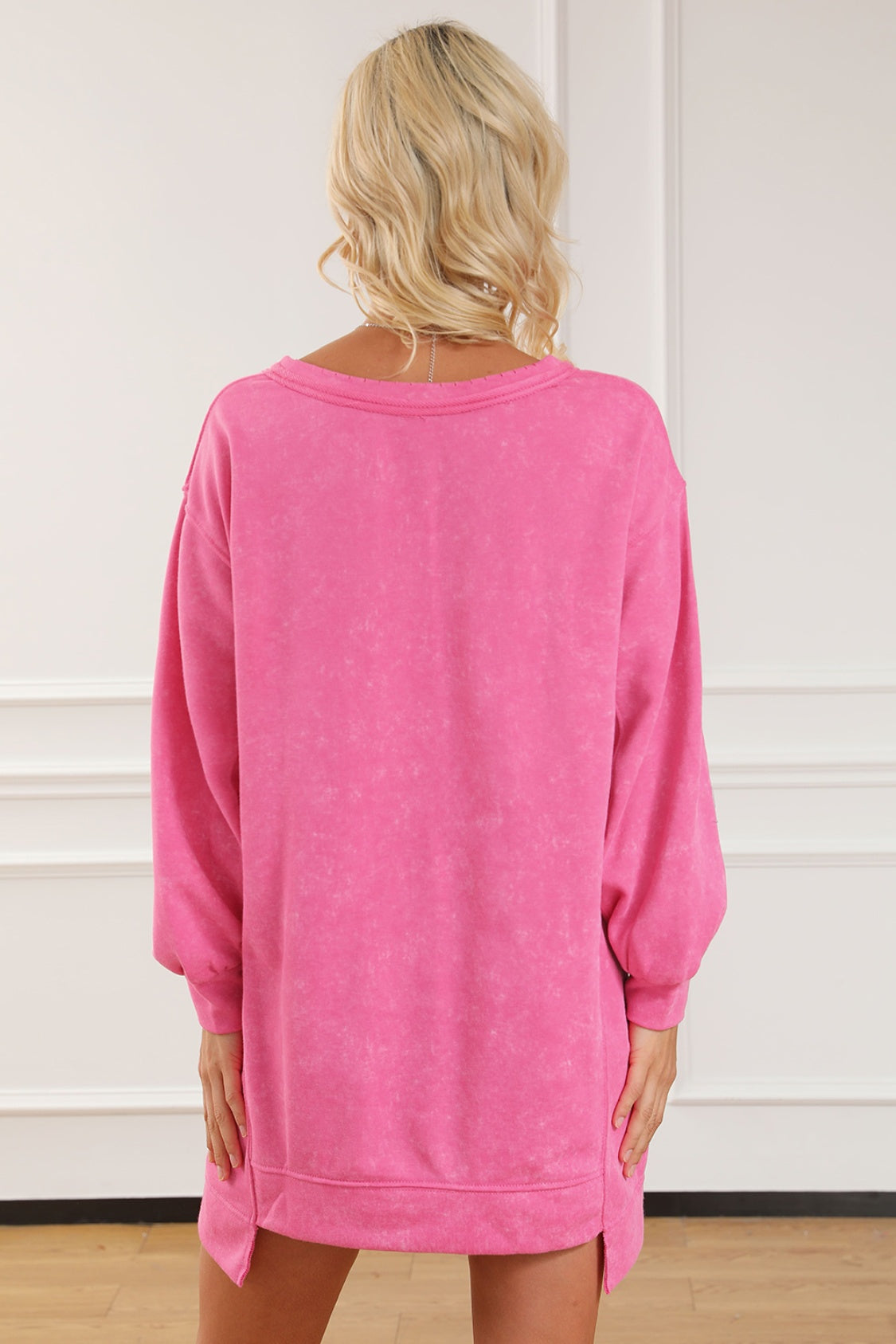 Exposed Seams Long Sleeve Sweatshirt