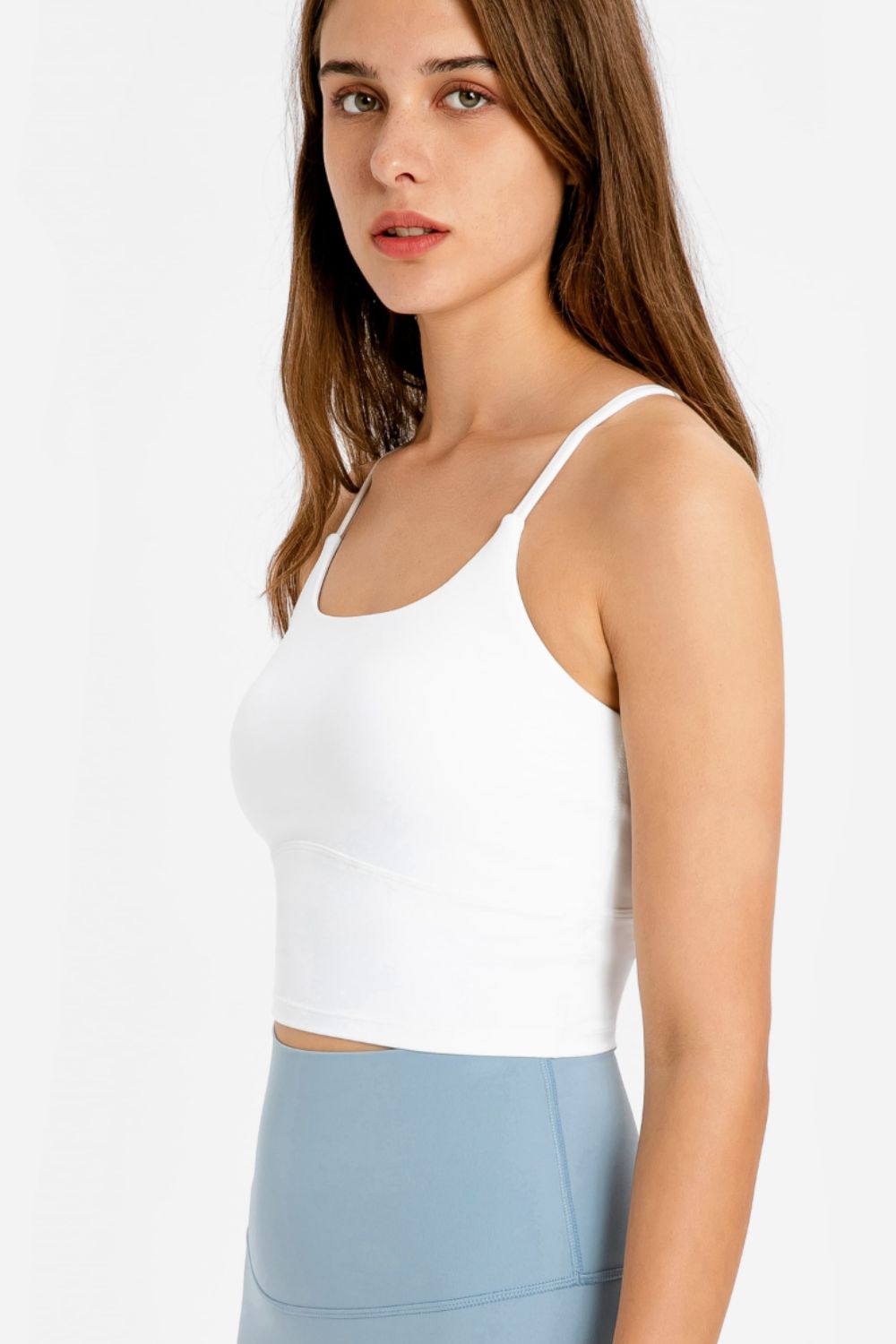 Millennia Crisscross Back Scoop Neck Sports Cami