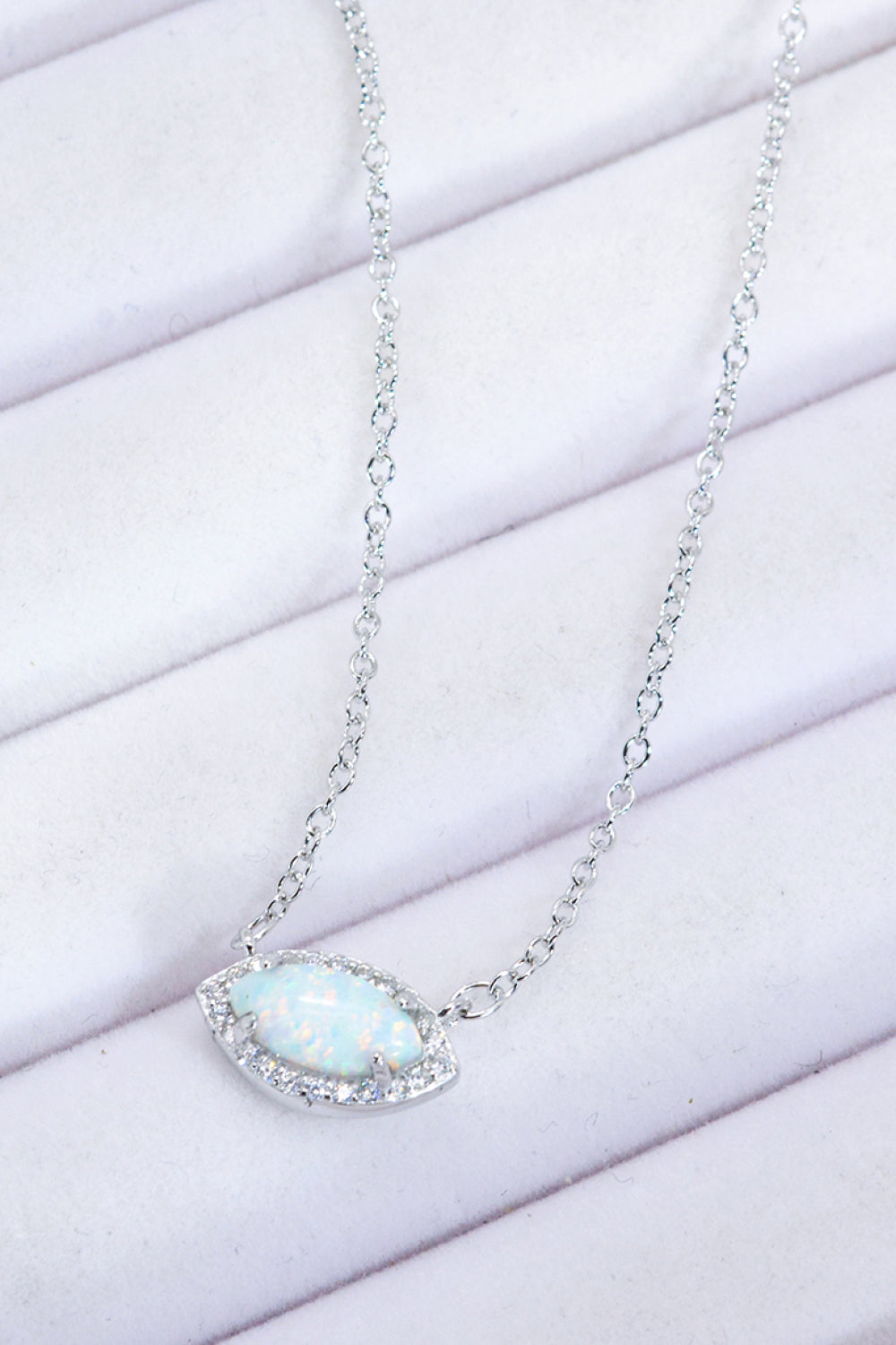 18k Rose Gold-Plated Opal Pendant Necklace