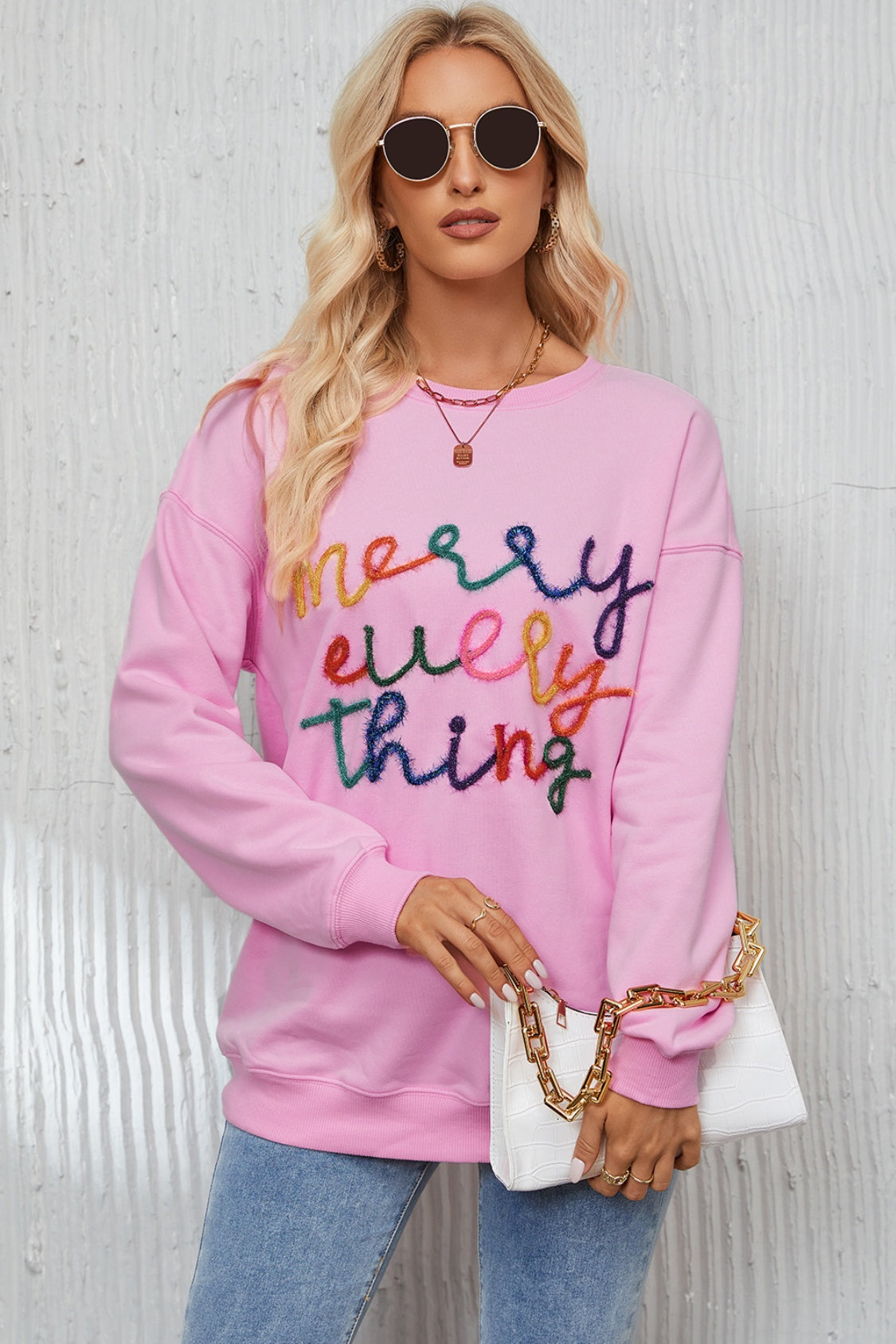 Letter Graphic Dropped Shoulder Sweatshirt