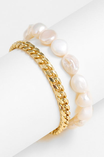 Two-Tone Double-Layered Bracelet