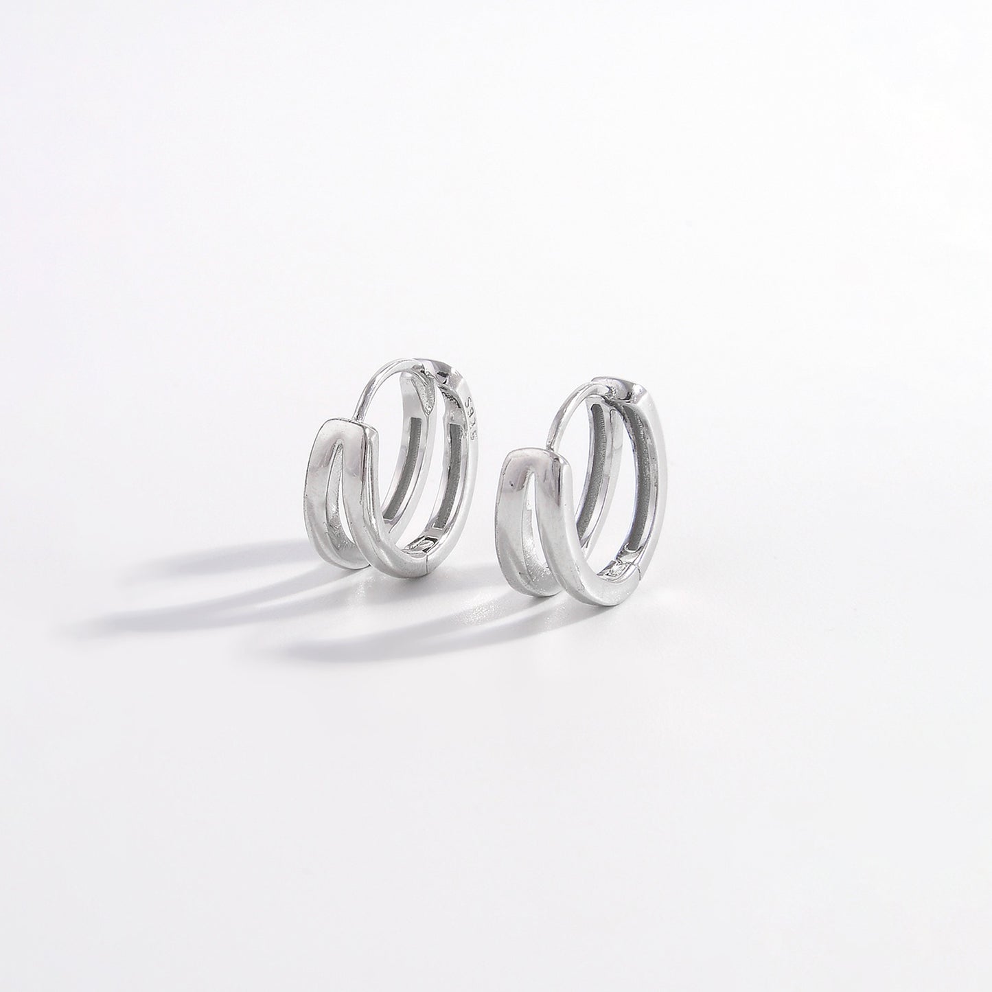 925 Sterling Silver Huggie Earrings