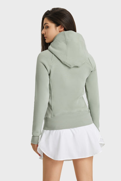 Millennia Zip Up Seam Detail Hooded Sports Jacket