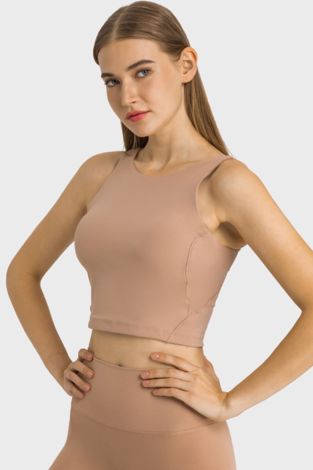 Millennia Feel Like Skin Highly Stretchy Cropped Sports Tank