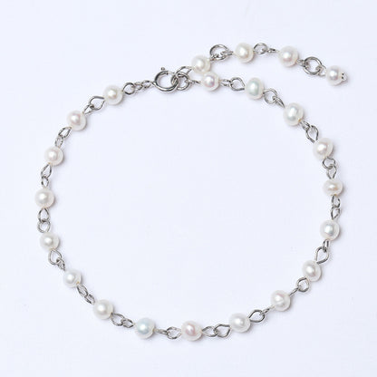 925 Sterling Silver Pearl Bracelet