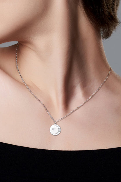 Moissanite Round Pendant Necklace