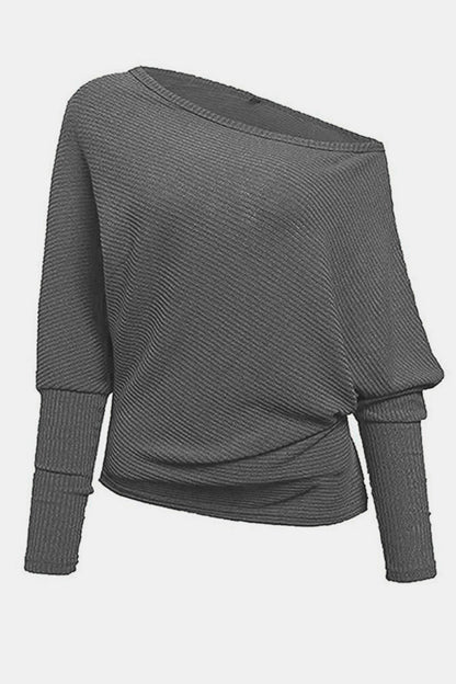 Ivy Lane Boat Neck Long Sleeve Sweatshirt