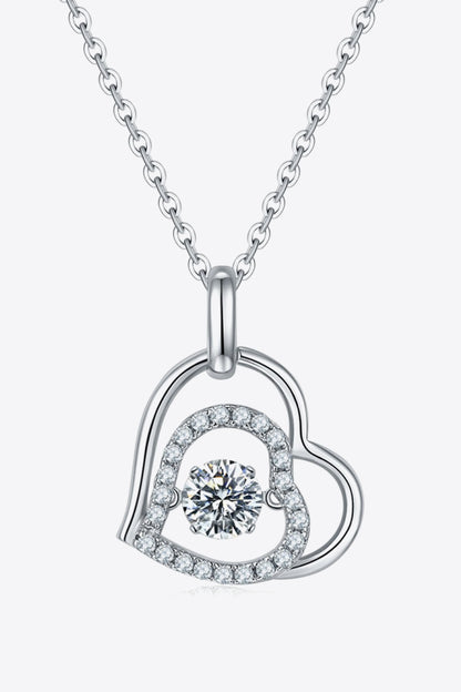 Moissanite Heart Pendant Necklace