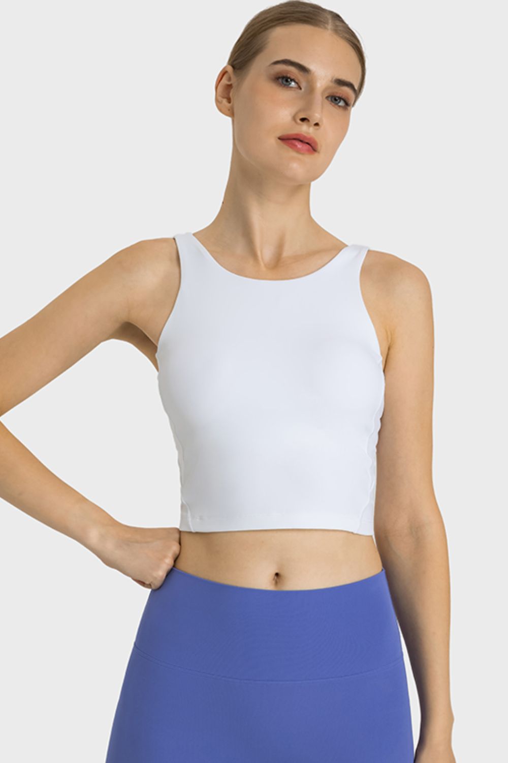 Millennia Feel Like Skin Highly Stretchy Cropped Sports Tank