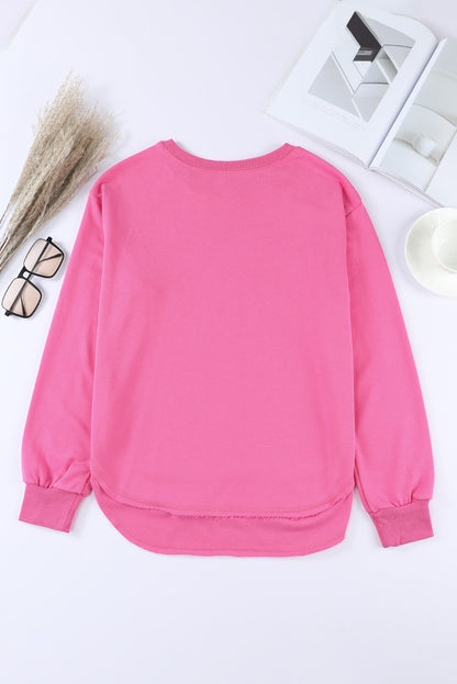 Side Slit Drop Shoulder Sweatshirt