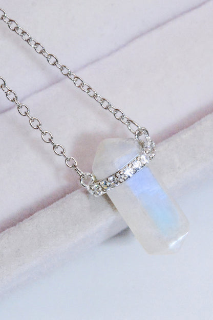 Natural Moonstone Chain-Link Necklace