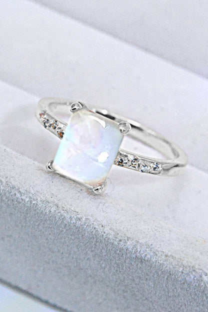 Square Moonstone Ring