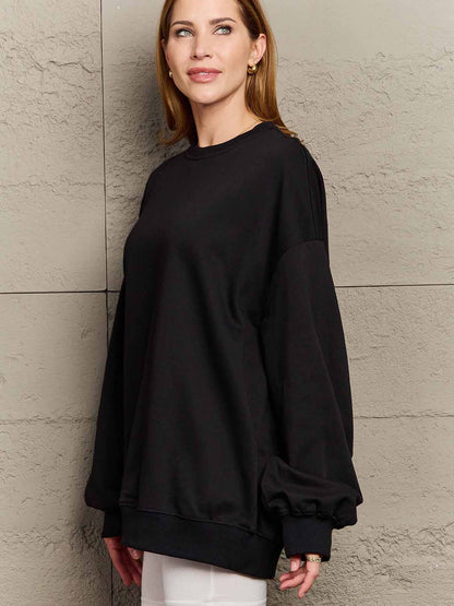 Simply Love Full Size Dropped Shoulder Sweatshirt