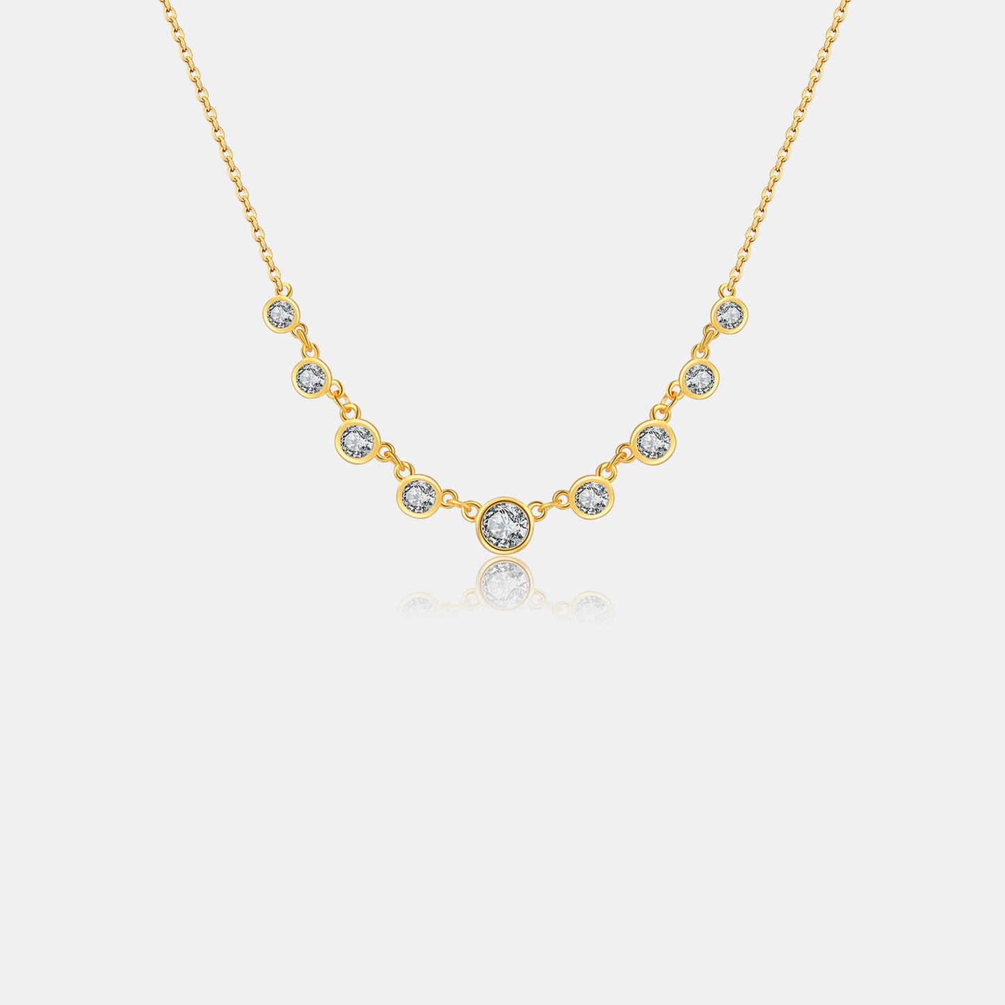 Inlaid Zircon 925 Sterling Silver Necklace