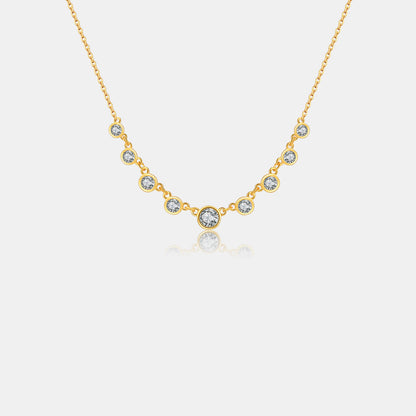 Inlaid Zircon 925 Sterling Silver Necklace