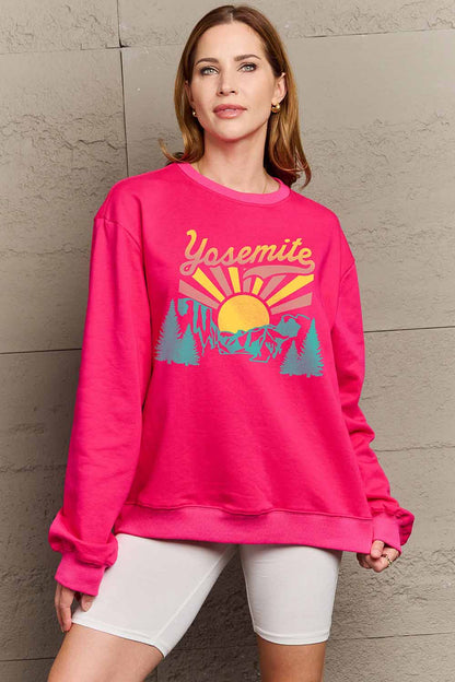 Simply Love Simply Love Full Size YOSEMITE Graphic Sweatshirt