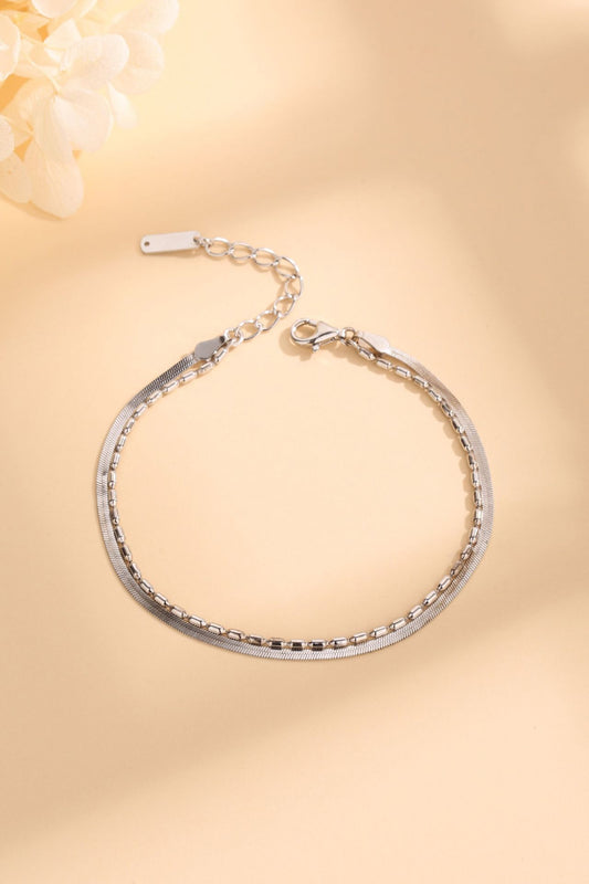 Double-Layered 925 Sterling Silver Bracelet