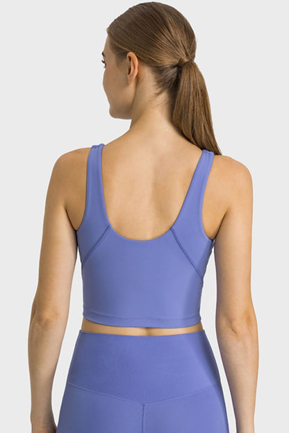 Millennia Feel Like Skin Highly Stretchy Cropped Sports Tank