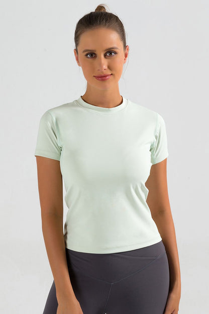 Round Neck Short Sleeve Sports T-Shirt