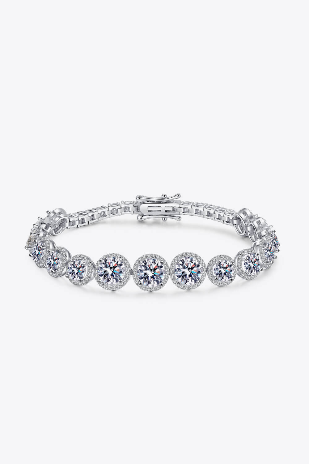 925 Sterling Silver 10.4 Carat Moissanite Bracelet