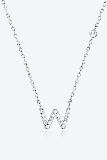 V To Z Zircon 925 Sterling Silver Necklace