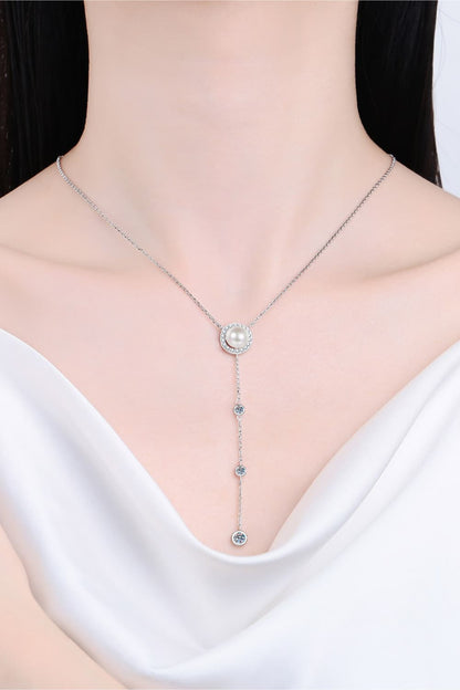 Moissanite Rhodium-Plated Necklace