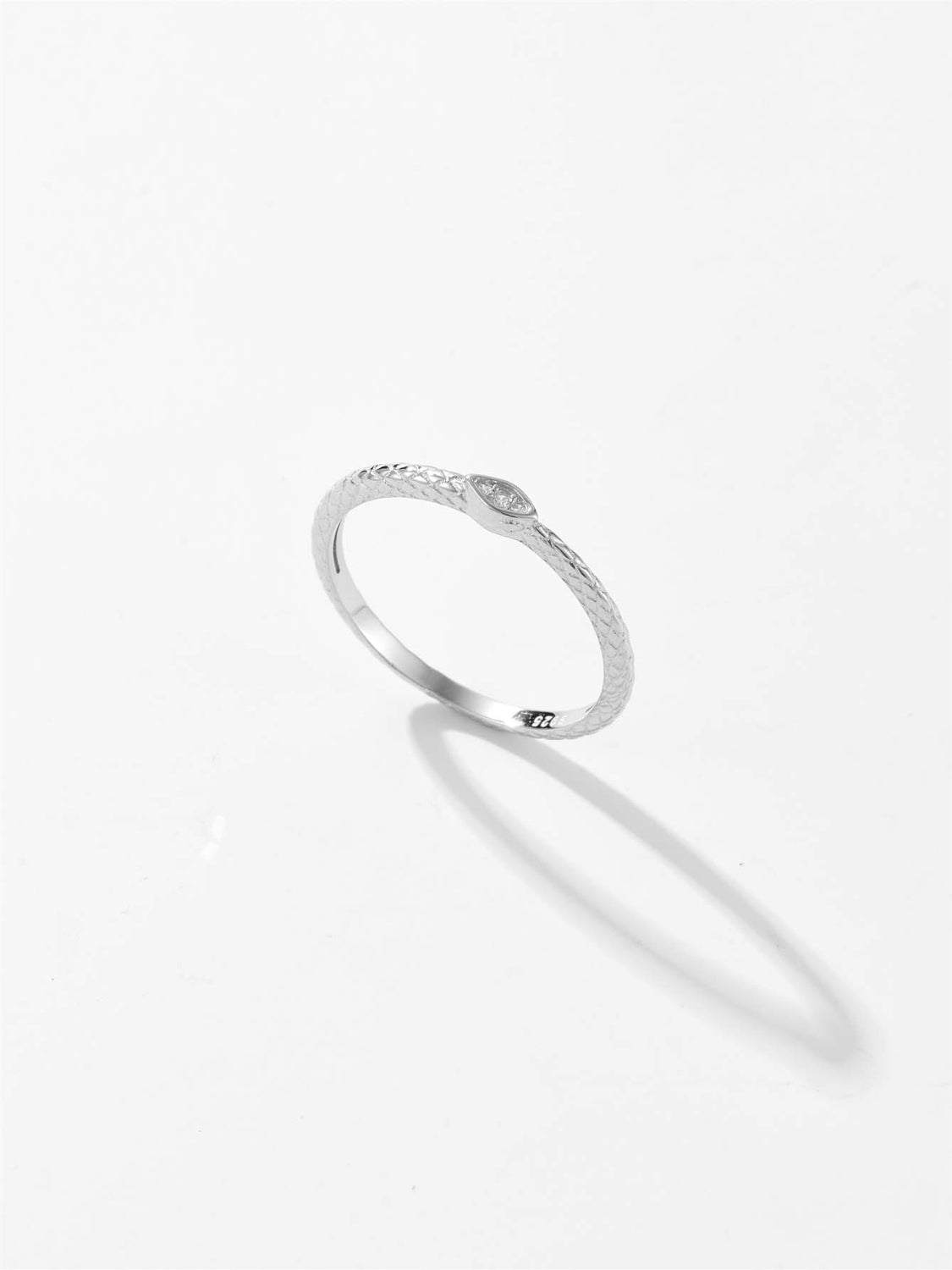 925 Sterling Silver Inlaid Zircon Ring