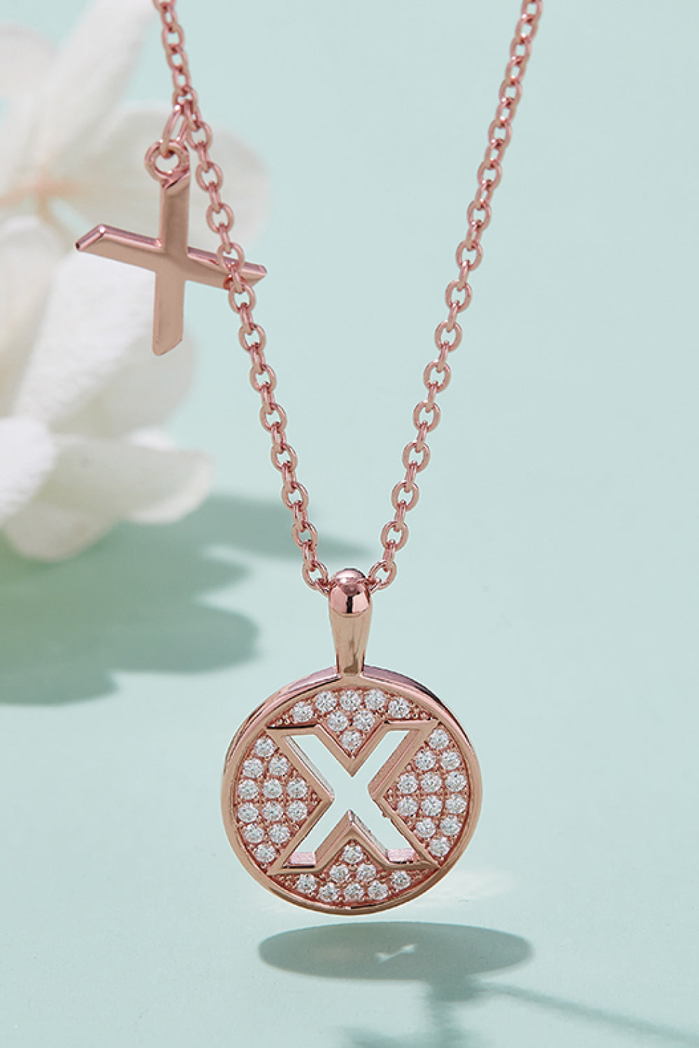 Moissanite U to Z Pendant Necklace