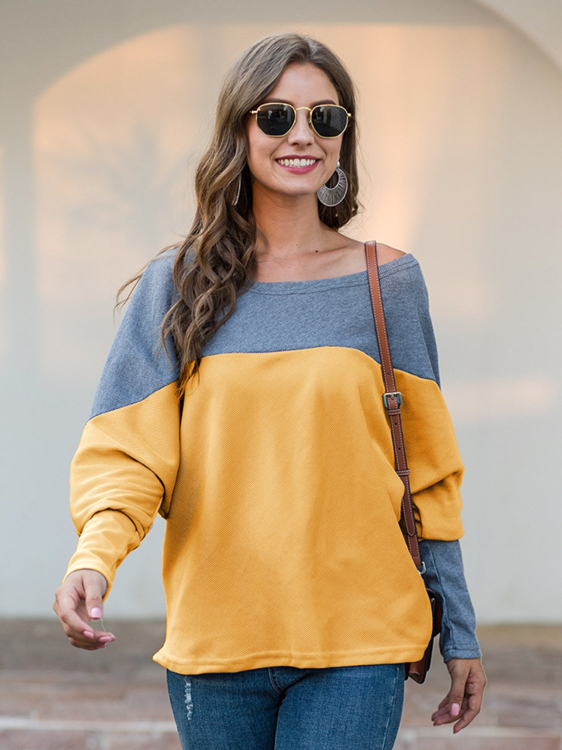 Ivy Lane Boat Neck Long Sleeve Sweatshirt