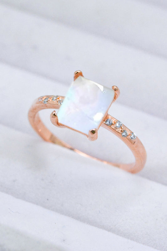 Square Moonstone Ring