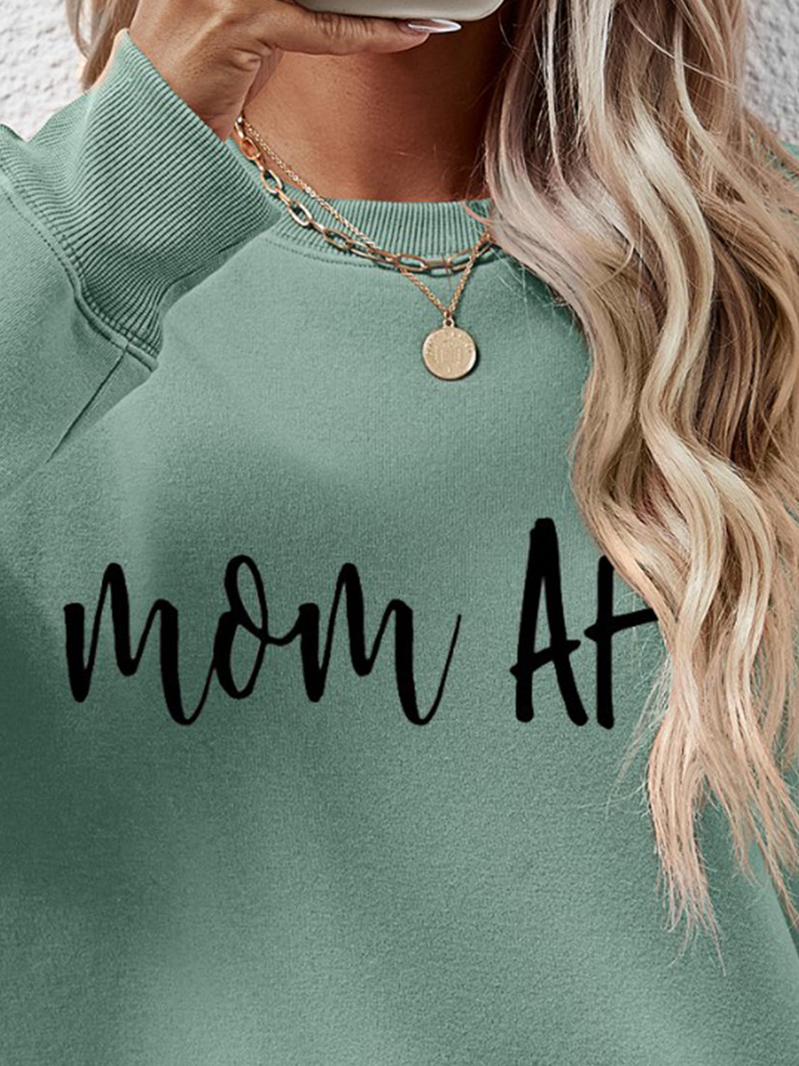 Letter Graphic Dropped Shoulder Sweatshirt