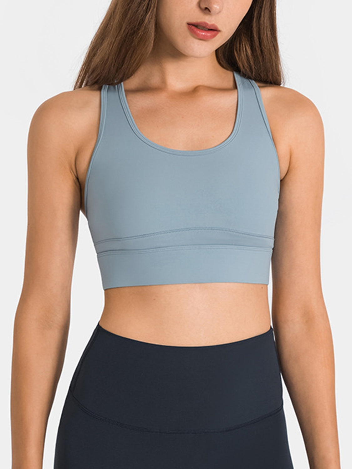 Millennia Double Take Round Neck Racerback Cropped Tank